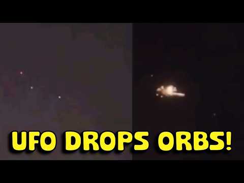 UFO Ejects Orbs Then EXPLODES!