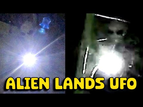 UFO LANDS IN MEXICO! Alien Emerges!   4K
